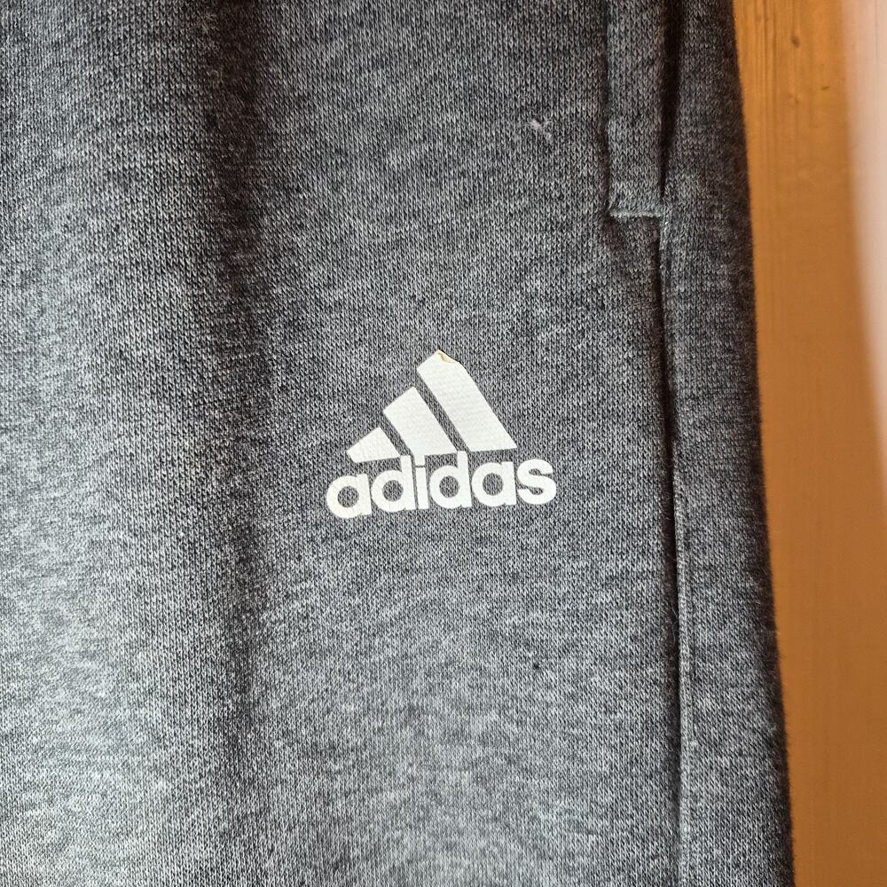 Adidas Straight Leg Joggers Womens Sz M Snap Ankle‎ Sweatpants Grey - Picture 2 of 10